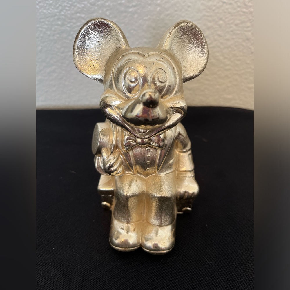 Vintage 70s Disney Mickey Mouse Metal Leonard Japan Piggy Bank